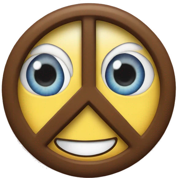Heart eye emoji with the peace sign emoji