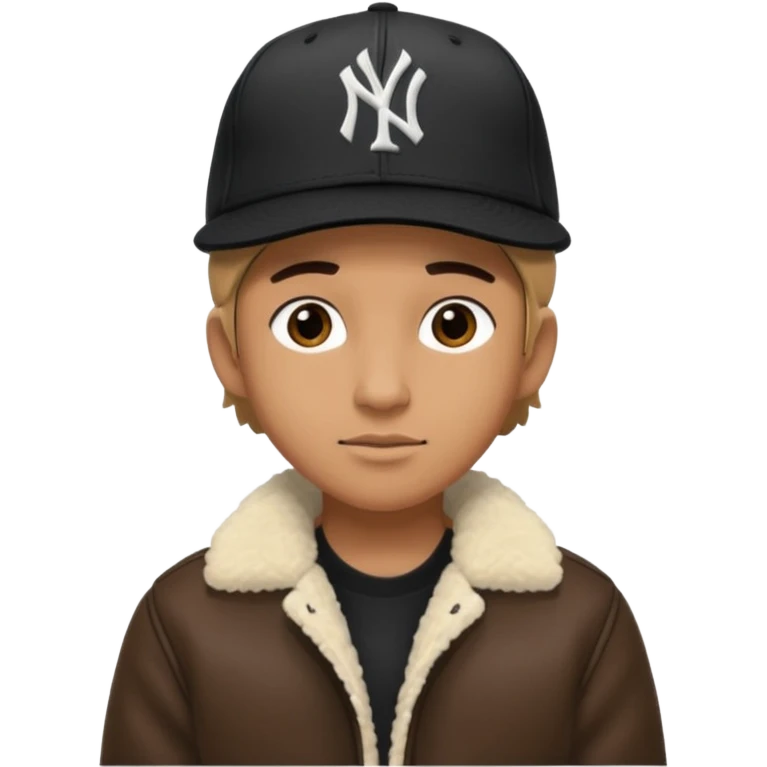 Cappellino New Era New York nero e persona con giubbotto di pecora emoji