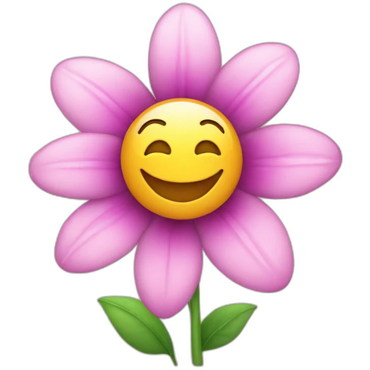 Smiling flower emoji
