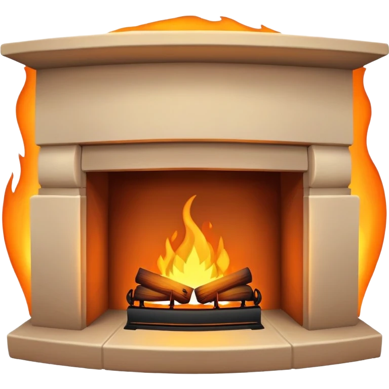 Fireplace glowing with a godly comfortable warm hue emoji