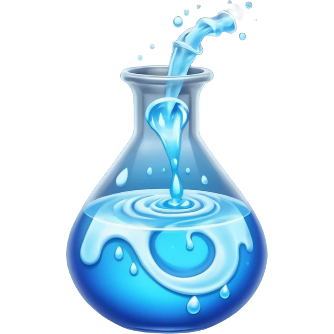 pozione blu che viene svuotata  emoji