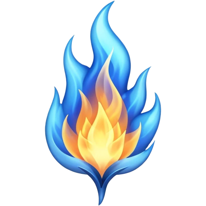 I need a blue flame emoji signifying the aura... emoji