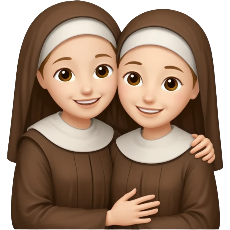 Hugging carmelitan sister love emoji