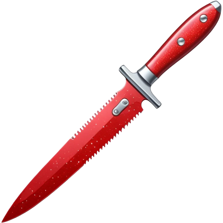 red glitter knife emoji