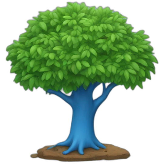 Un arbre bleu emoji