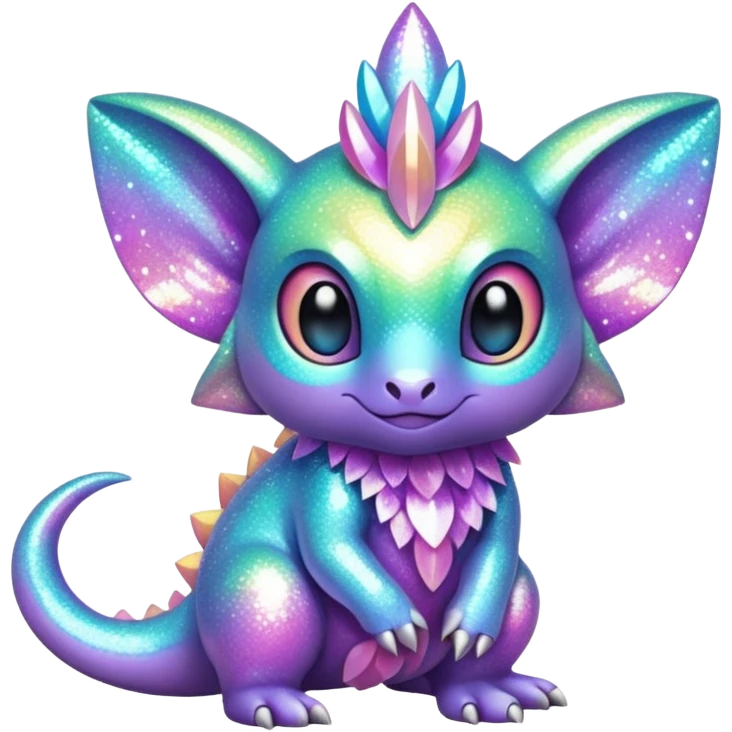 Pastel Randomly-colored sparkly exotic Fakémon-creature emoji