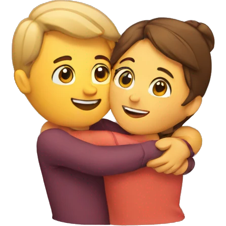 A couple are hugging  emoji