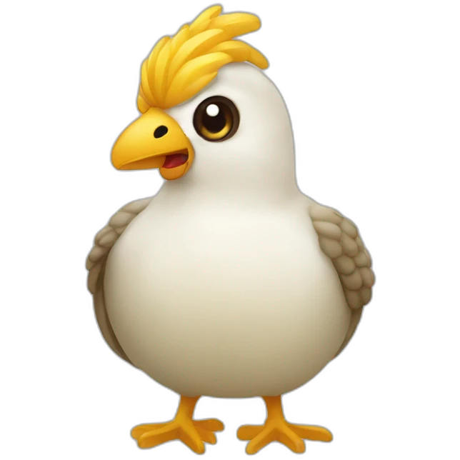 Colombe mange du couscous emoji
