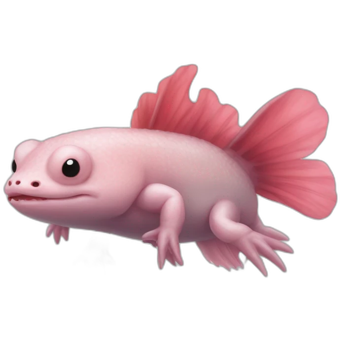 axolotl mixed with bear. emoji