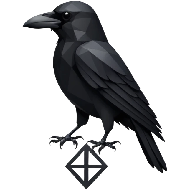 crow symbol tatto emoji