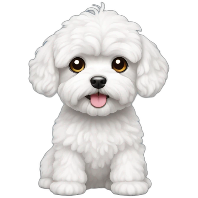 White Maltipoo long ears emoji