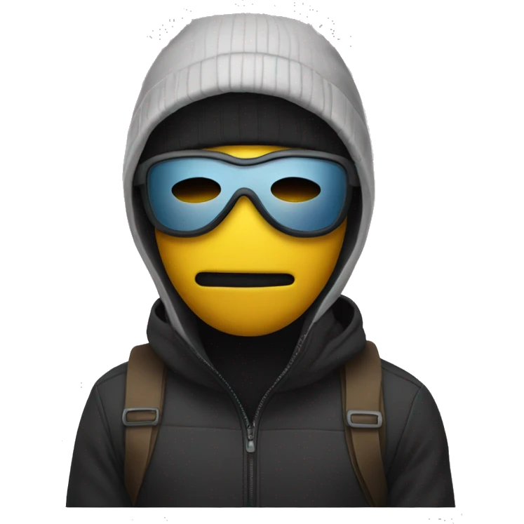 Guy with ski mask emoji