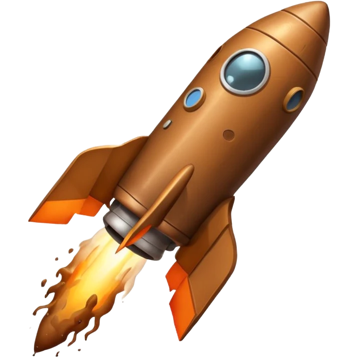 Turd rocket ship emoji