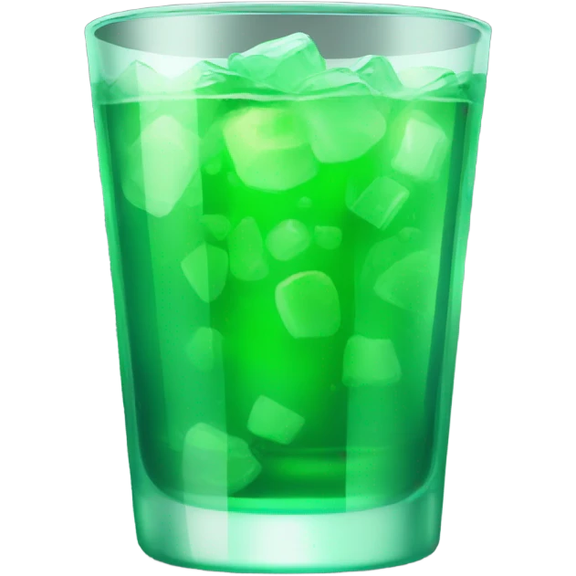 Glass with green drink emoji