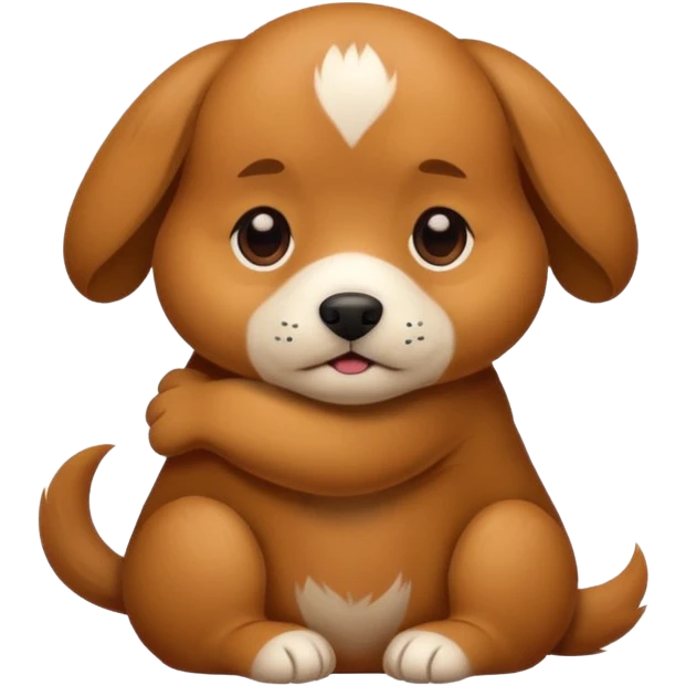 Dog hugging emoji