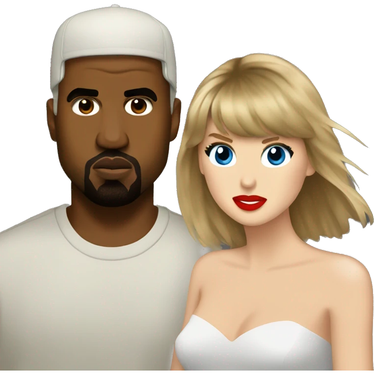 kanye west and taylor swift emoji
