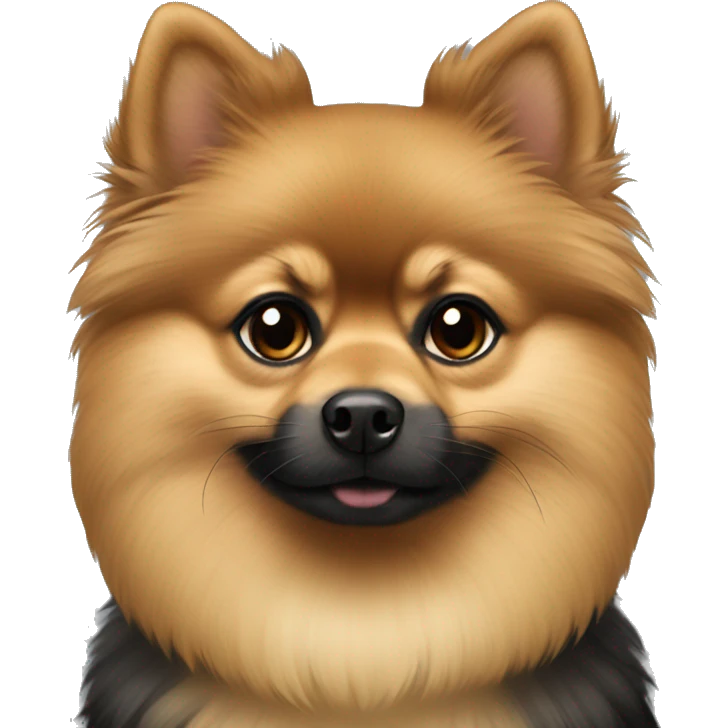 Black and tan (beige) pomeranian  emoji