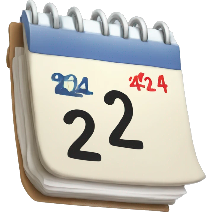 calendar with 2024 written emoji