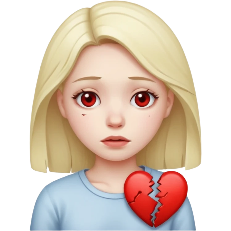 girl with broken heart emoji