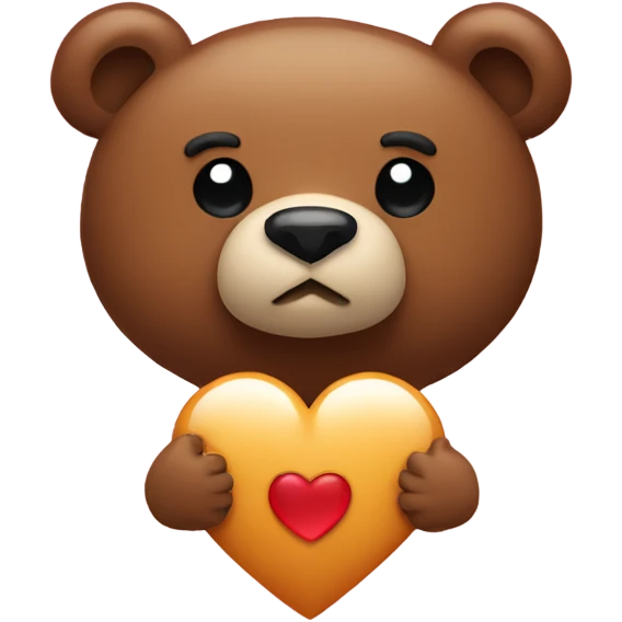 Bear and a heart together  emoji