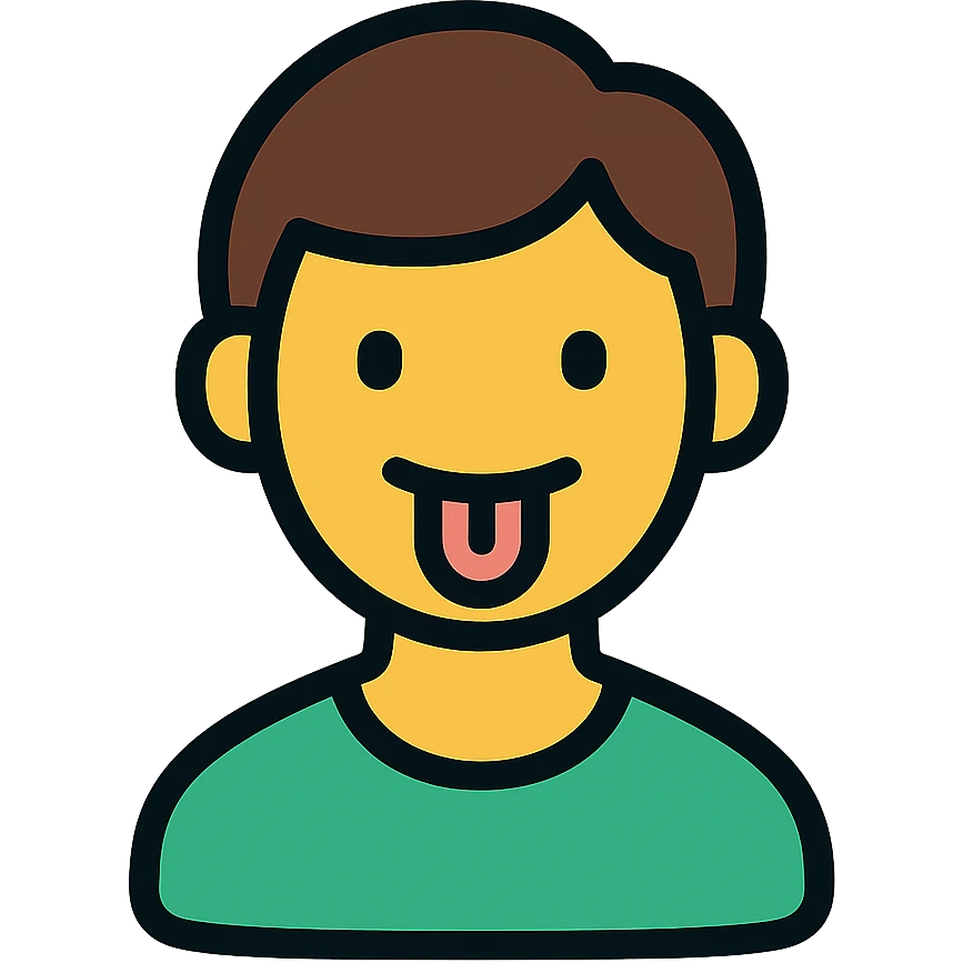 person sticking out tongue emoji