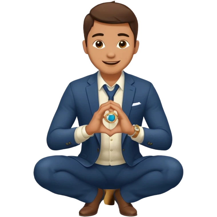 man kneeling and asking for marriage emoji