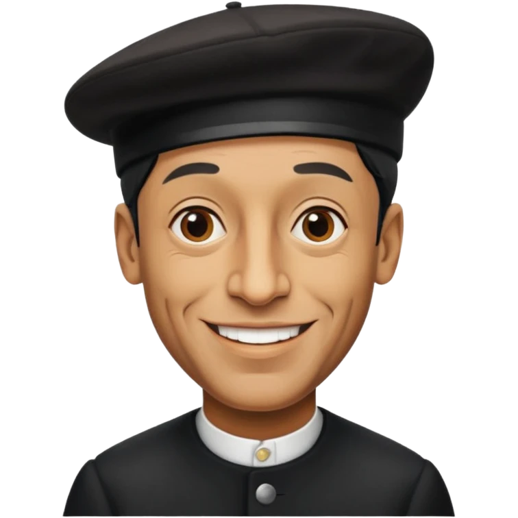Pablo Picasso wear black berret hat emoji