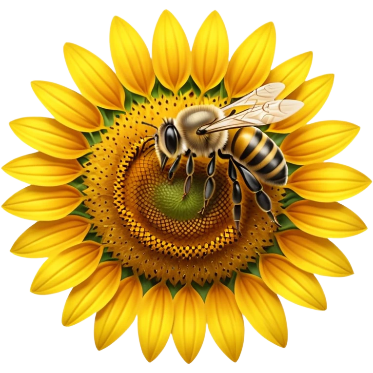 bee on a sunflower emoji