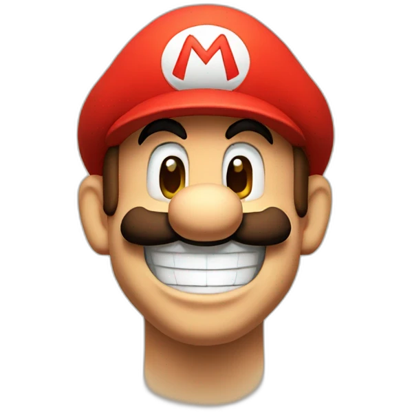 Mario laughing loud emoji