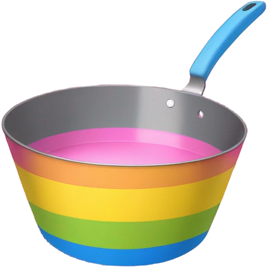 Pansexual flag with frying pan emoji