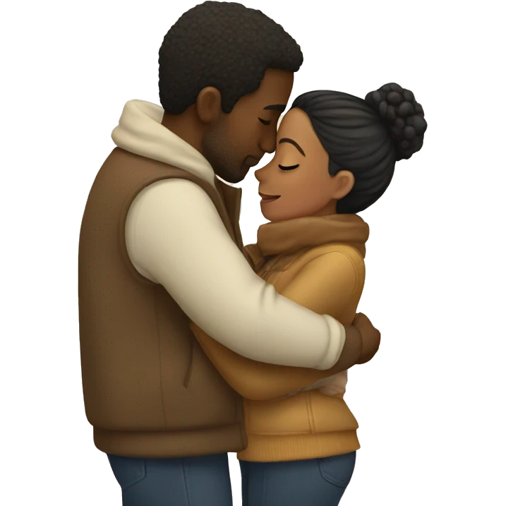 couple kissing cozy emoji