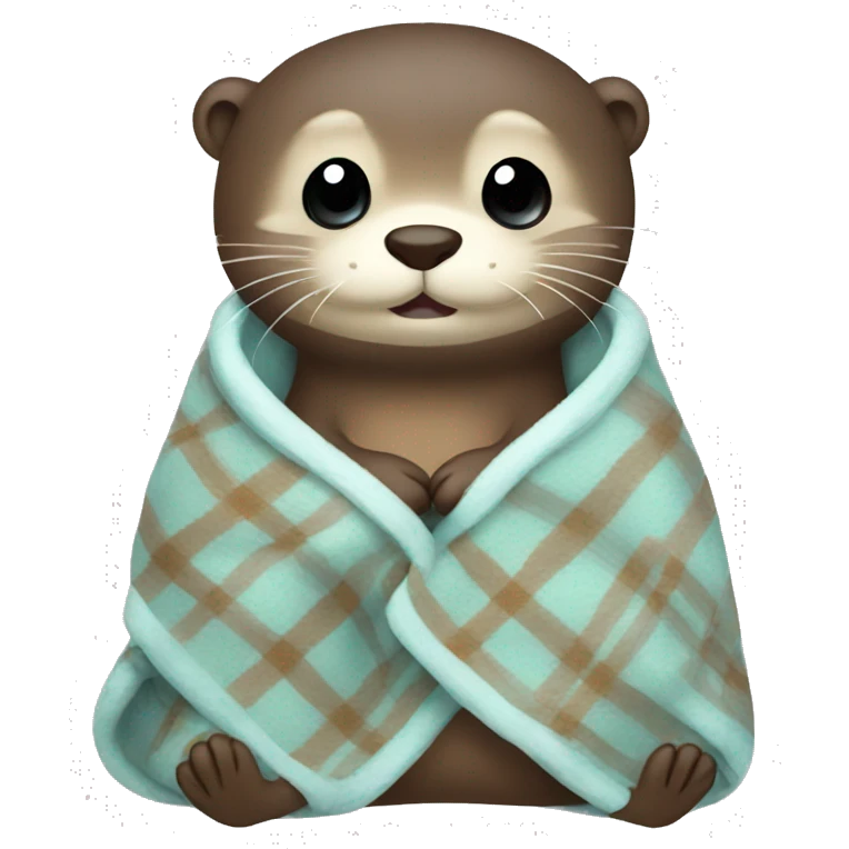otter cozy in blanket emoji