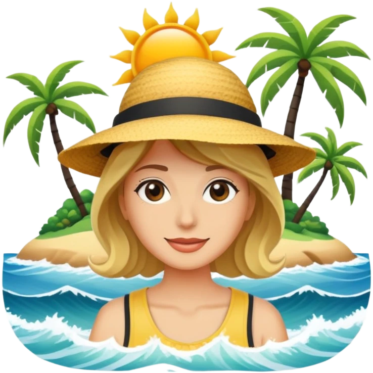🐚🌊🏝️☀️👒❄️💨❄️ emoji