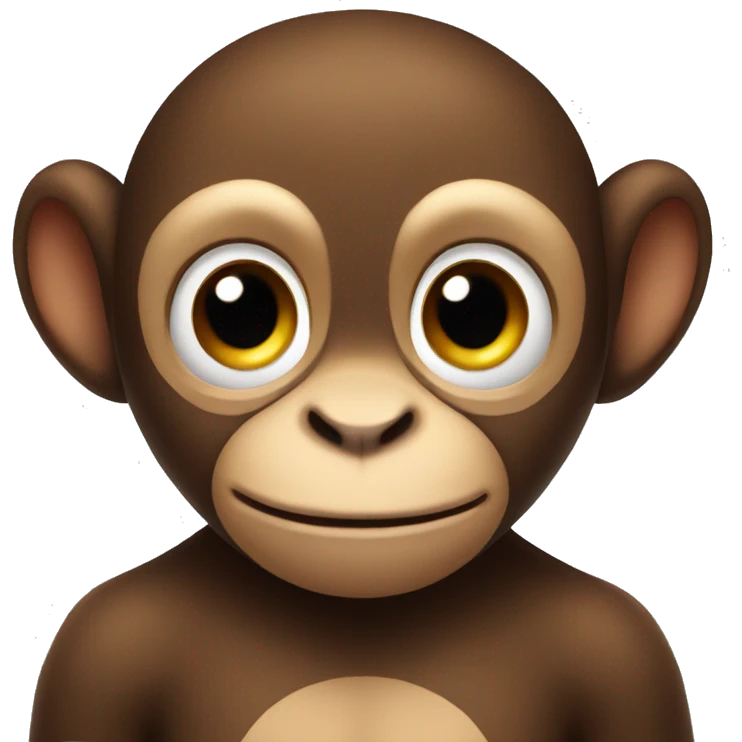 a cute little monkey emoji
