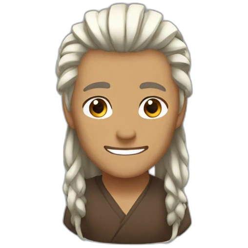 Shitsu brown with white and medium long hair with a tail on his head emoji