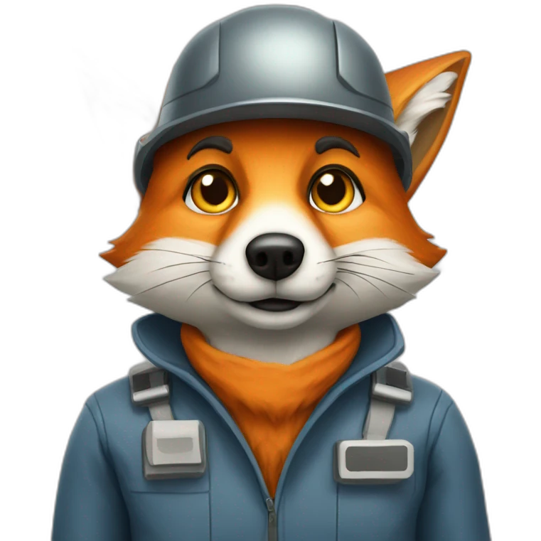 animal fox nuclear engineer emoji