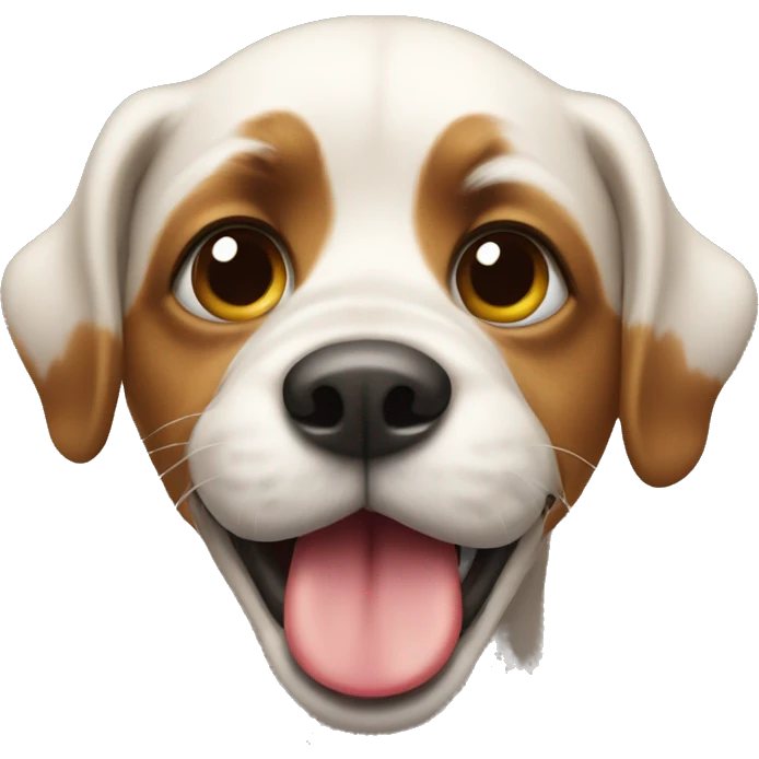 A dog sticking their tongue out  emoji