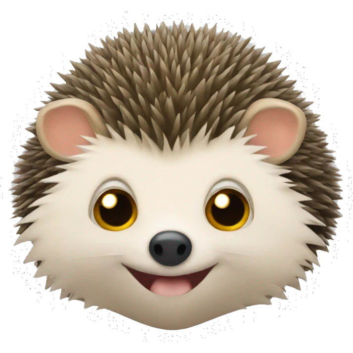 hedgehog viewing side way,  emoji