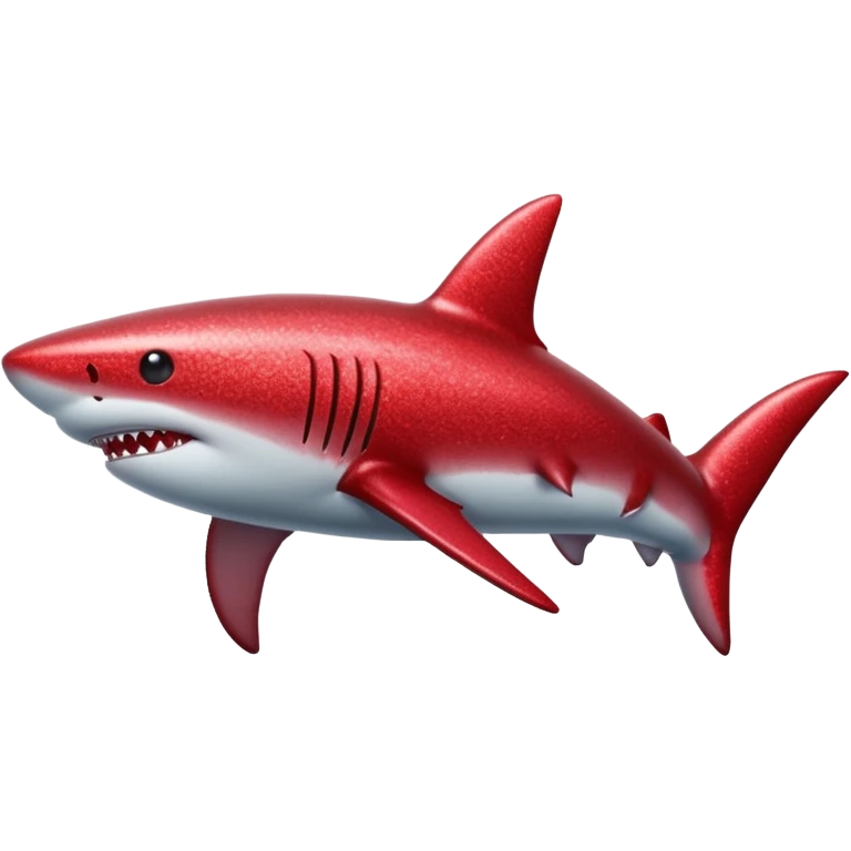 red glitter shark emoji