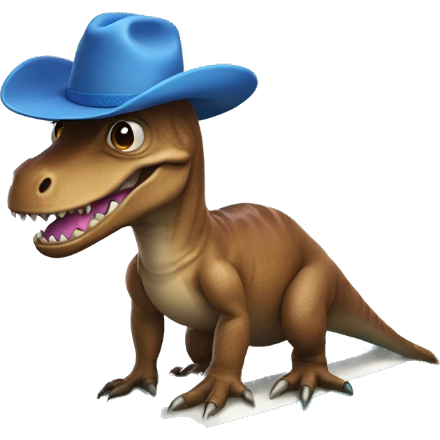 trex wearing cowboy hat on surfboard  emoji