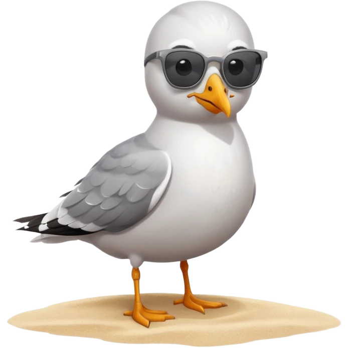 A cool seagull with sunglasses emoji