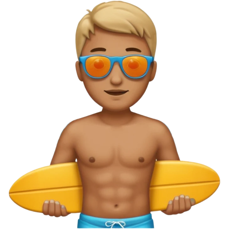 man with sunglasses and beachwear emoji