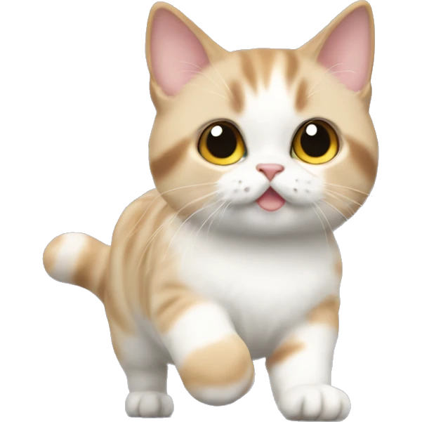 munchkin cat side PROUD WALK, walking, standing emoji