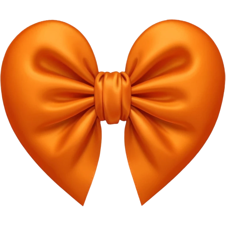 Orange heart bow emoji