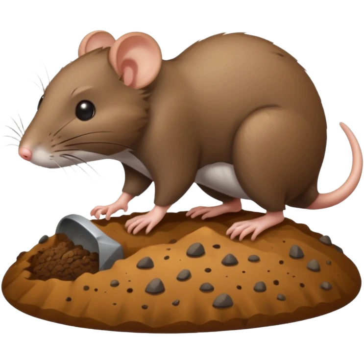 Rats digging emoji