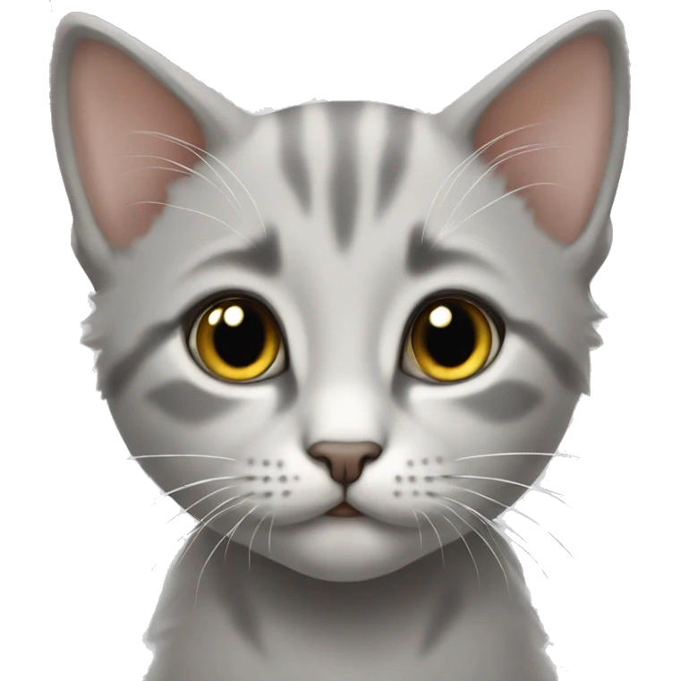 realistic light gray kitten emoji