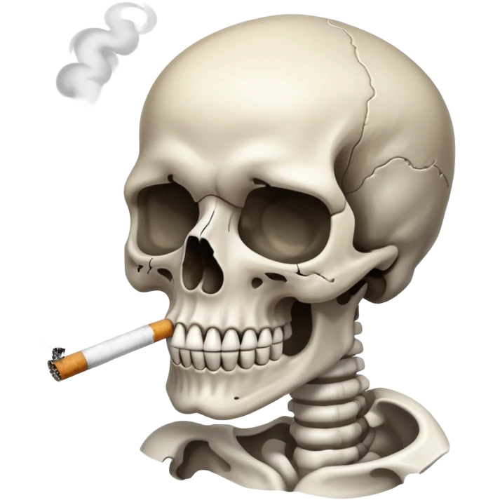 Skull smoking a cigarette emoji
