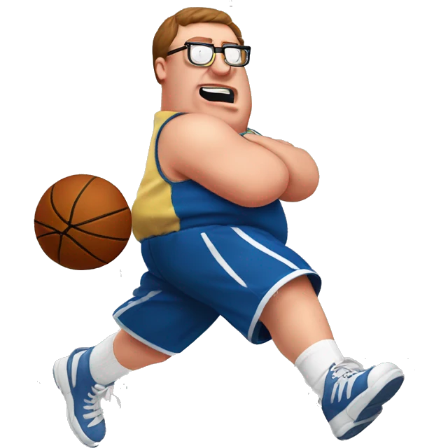 Peter griffin doing a layup emoji