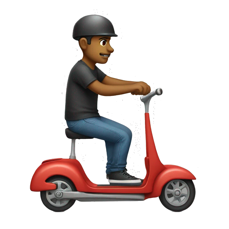 Calvo en patinete emoji