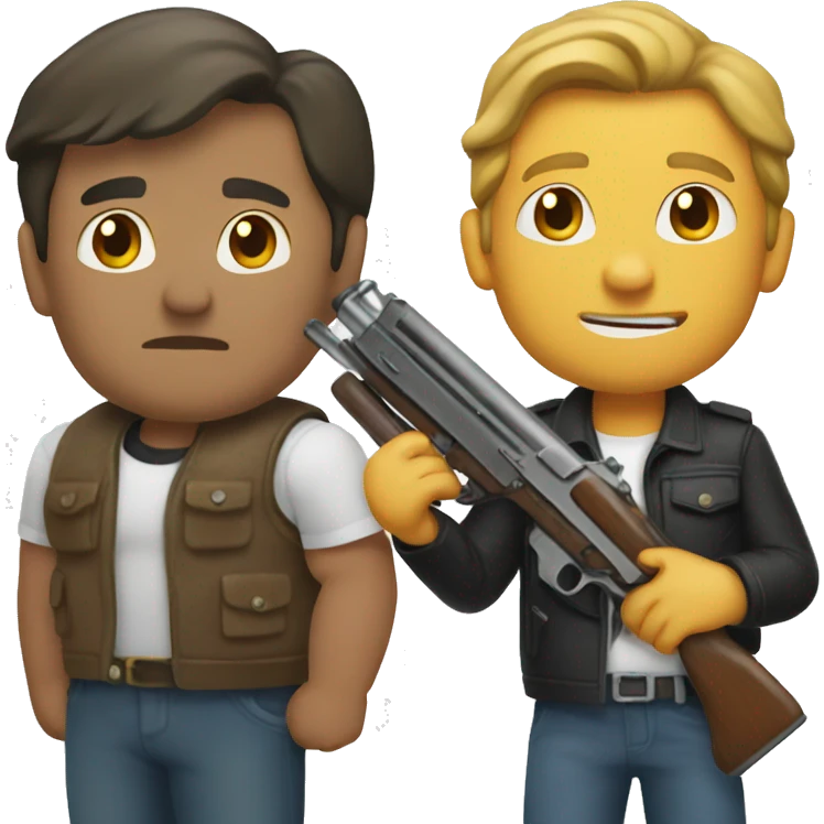 arnold with shotgun with motor emoji